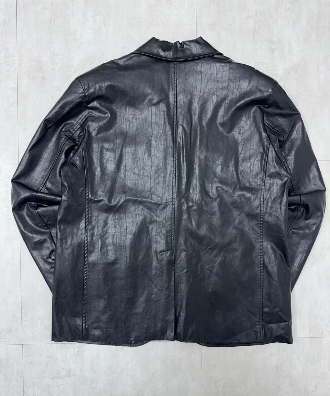 •Vintage 블랙 리얼레더 블레이저 자켓 상품이미지4