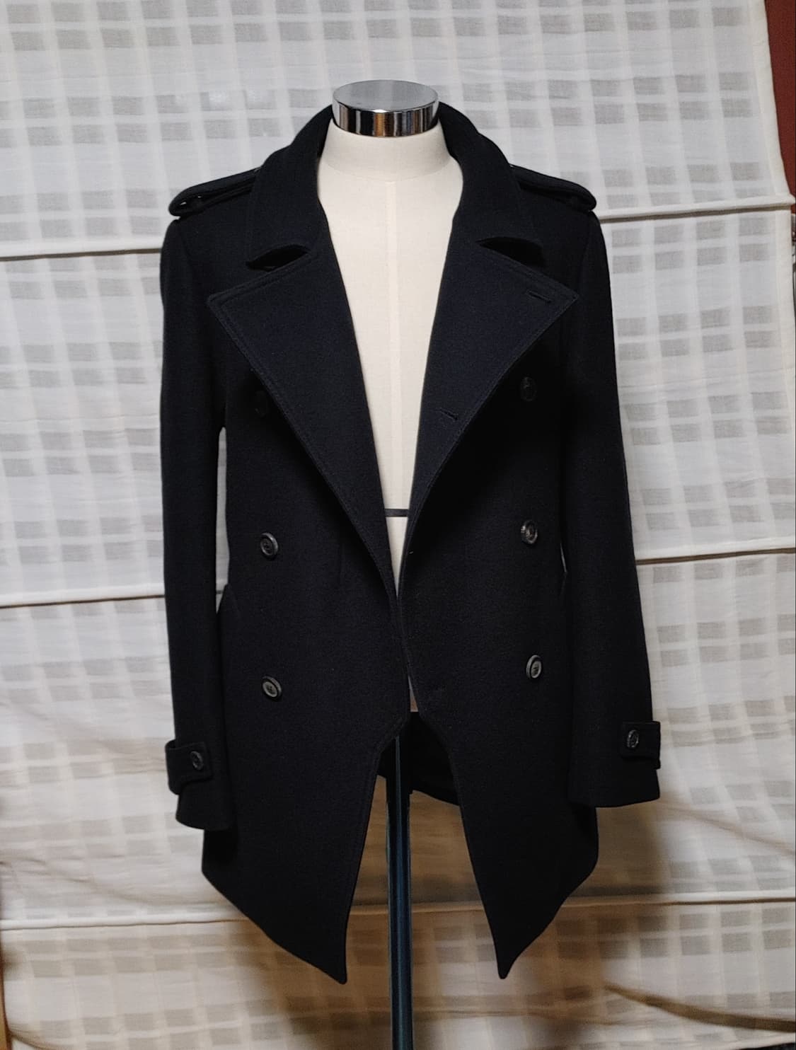 (SOLID HOMME) 솔리드옴므 블랙 피코트 100 (슬림) 상품이미지3