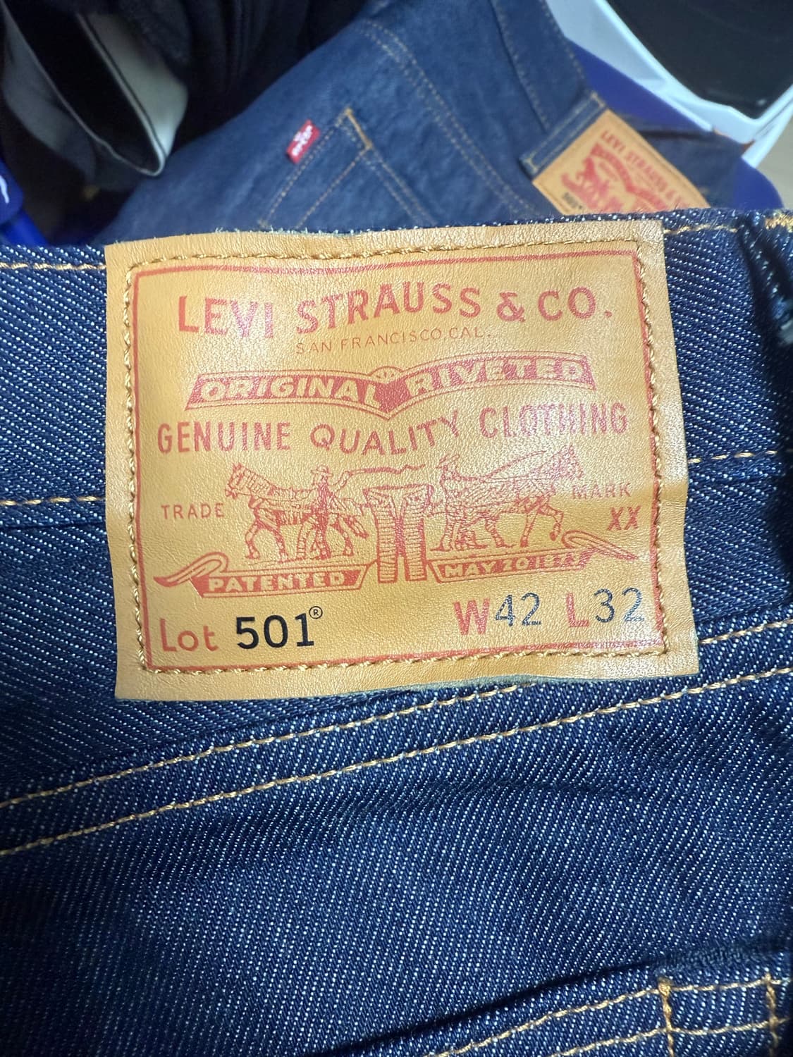 리바이스 501 셀비지 프리미엄  42인치 상품이미지6