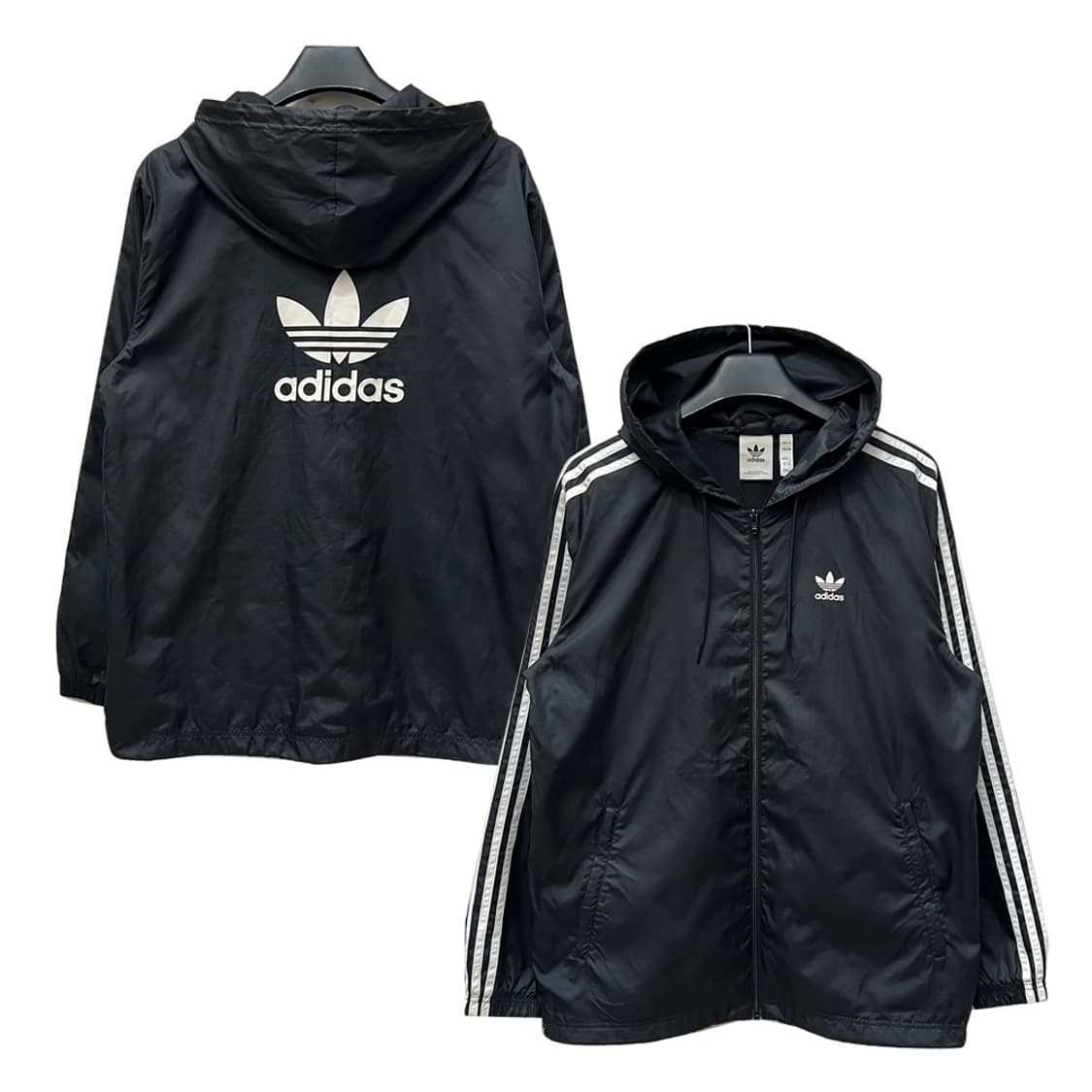 아디다스 3 스트라이프 우븐 빅로고 바람막이 자켓 L 상품이미지1