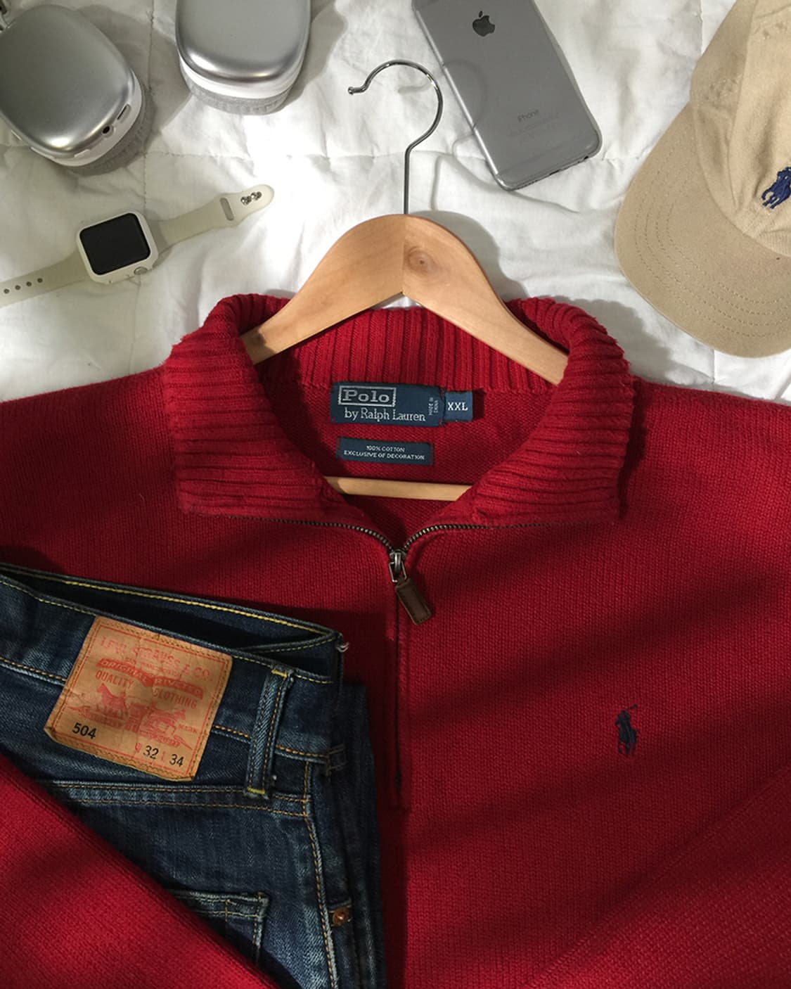 (MAN) 폴로랄프로렌 반집업 니트 스웨터 XXL 상품이미지1