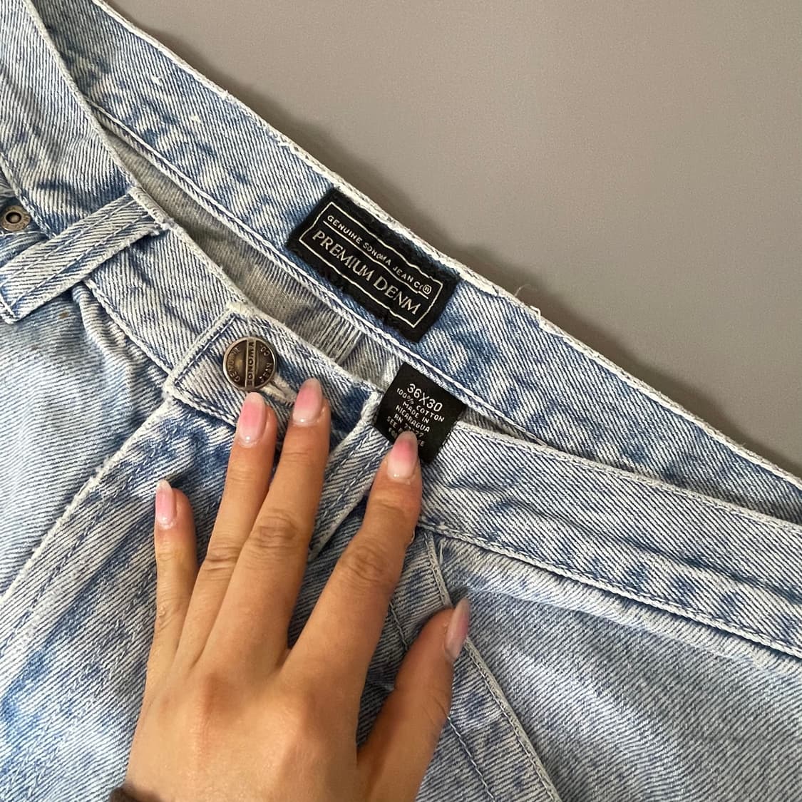 (36) 소노마 뒷 카펜더 포인트 연청 데님팬츠 상품이미지4