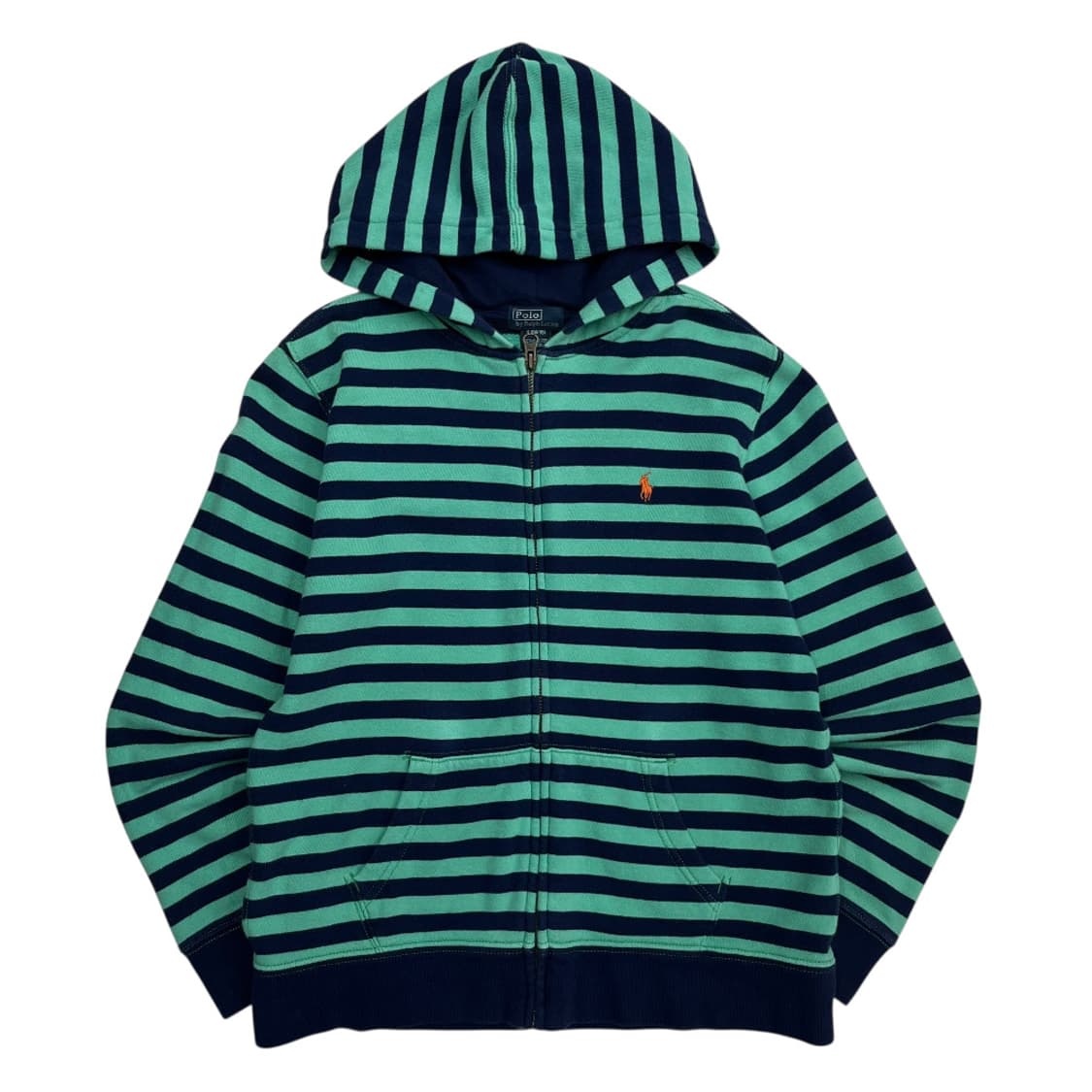폴로 랄프로렌 오렌지포니 민트 단가라 네이비 후드집업 L 상품이미지3