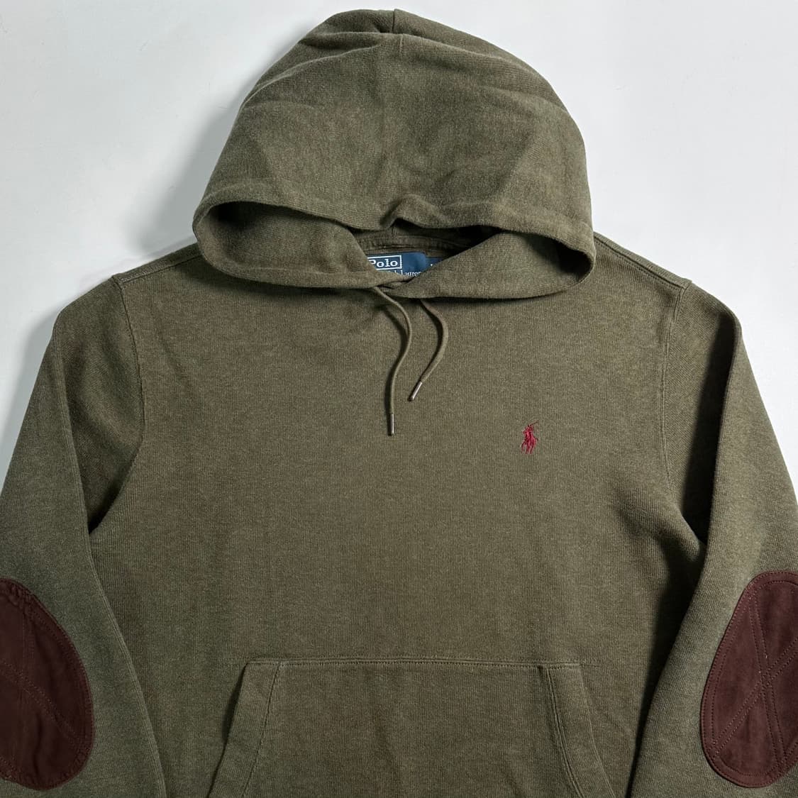 폴로 랄프로렌 엘보패치 카키 후드티 상품이미지2