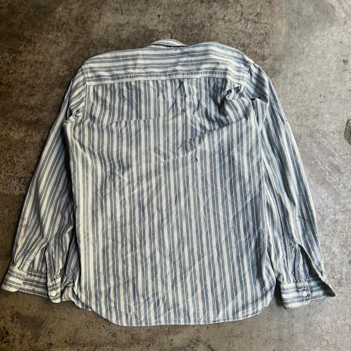RRL 더블알엘 스트라이프 도비 샴브레이 워크 셔츠 상품이미지4