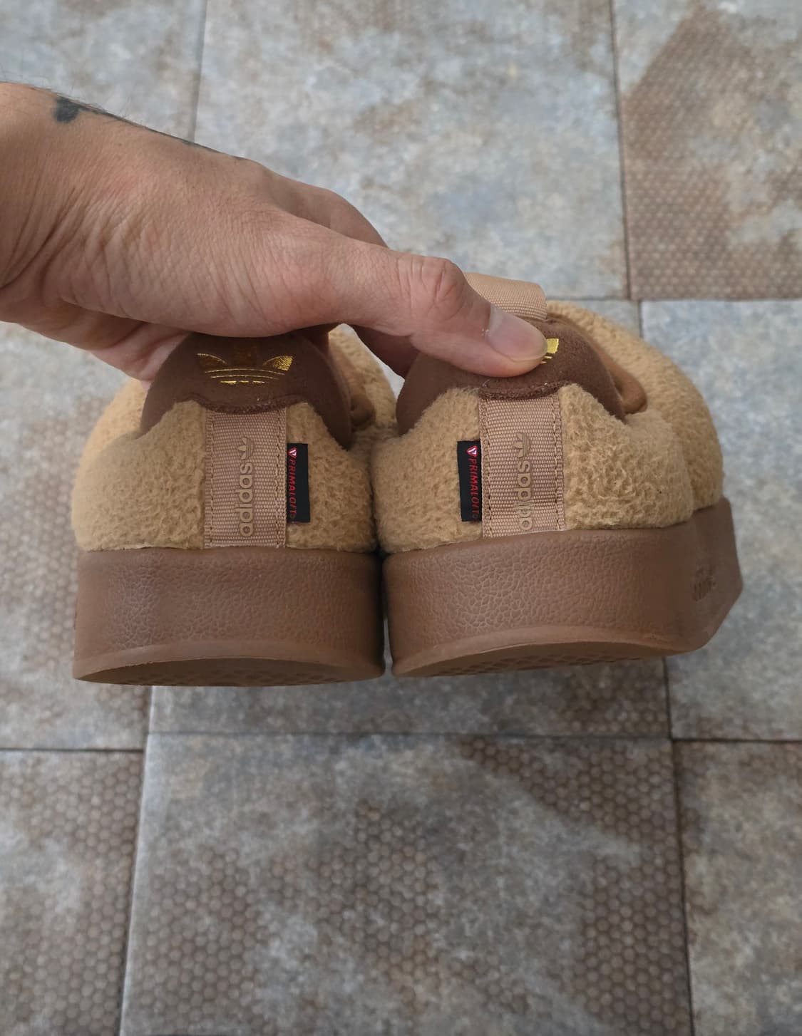 (225)아디다스 퍼피렛 카키 방한 슬립온 상품이미지7
