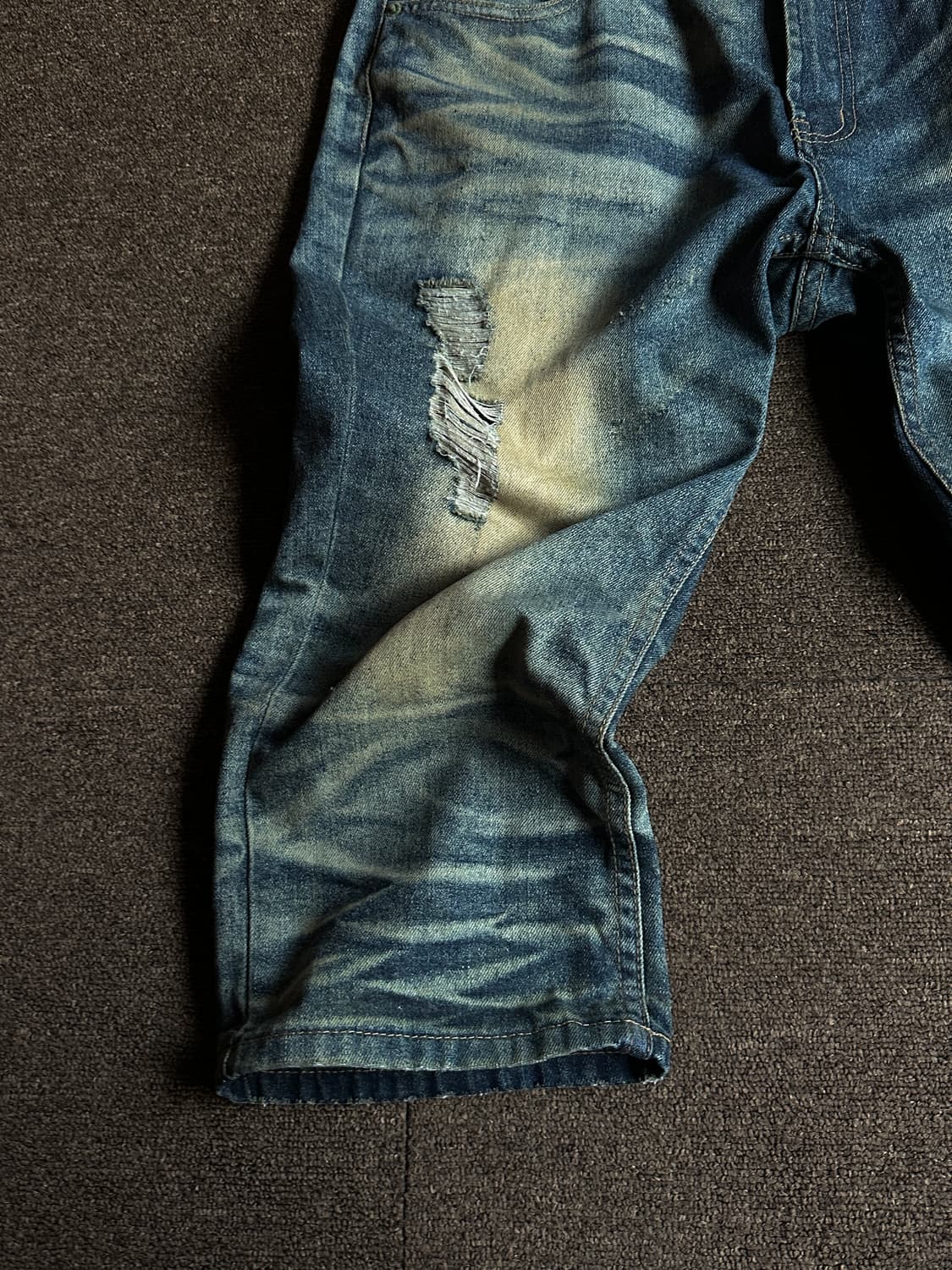 Codymaru 디스트레스 & 워시드 카프리 진 상품이미지9