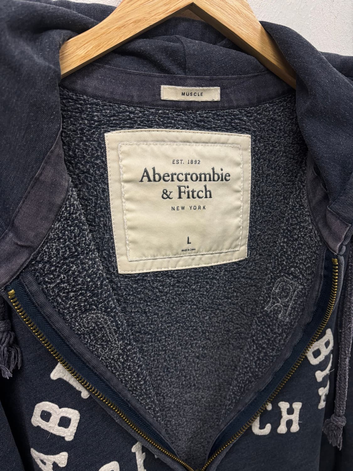 아베크롬비 기모 후드집업 L  상품이미지4