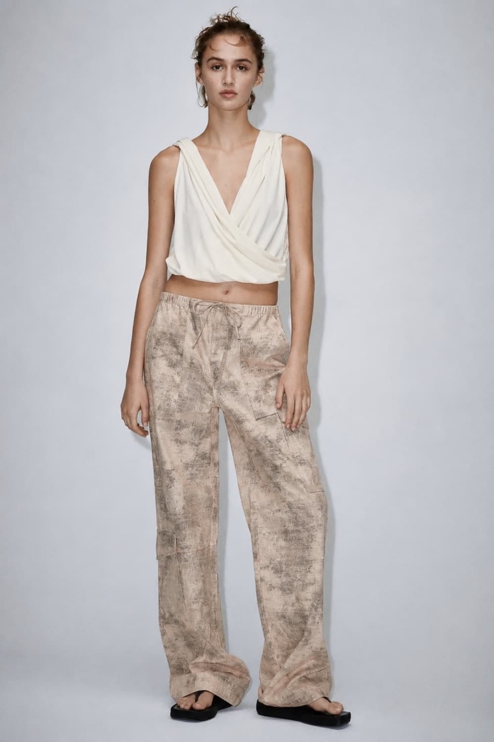 ZARA 자라 프린팅 카고 팬츠 상품이미지1