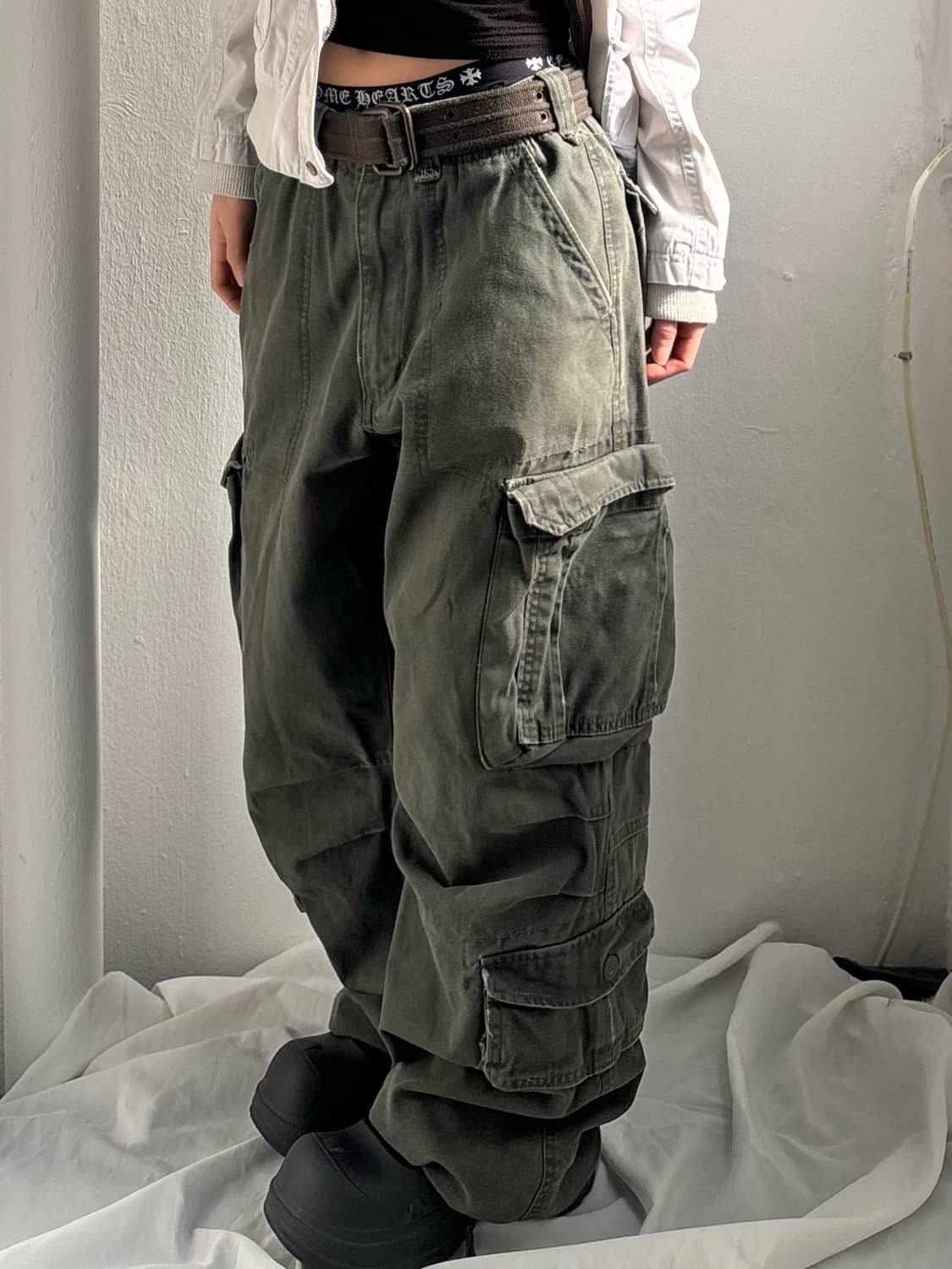 Vintage Khaki Multi Pocket Cargo Pants 상품이미지2