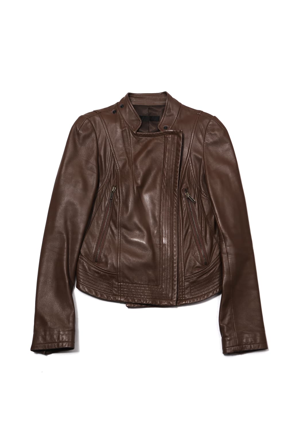 SYSTEM 모카무스 더블 라이더 쉽스킨 가죽 재킷 women S 상품이미지2