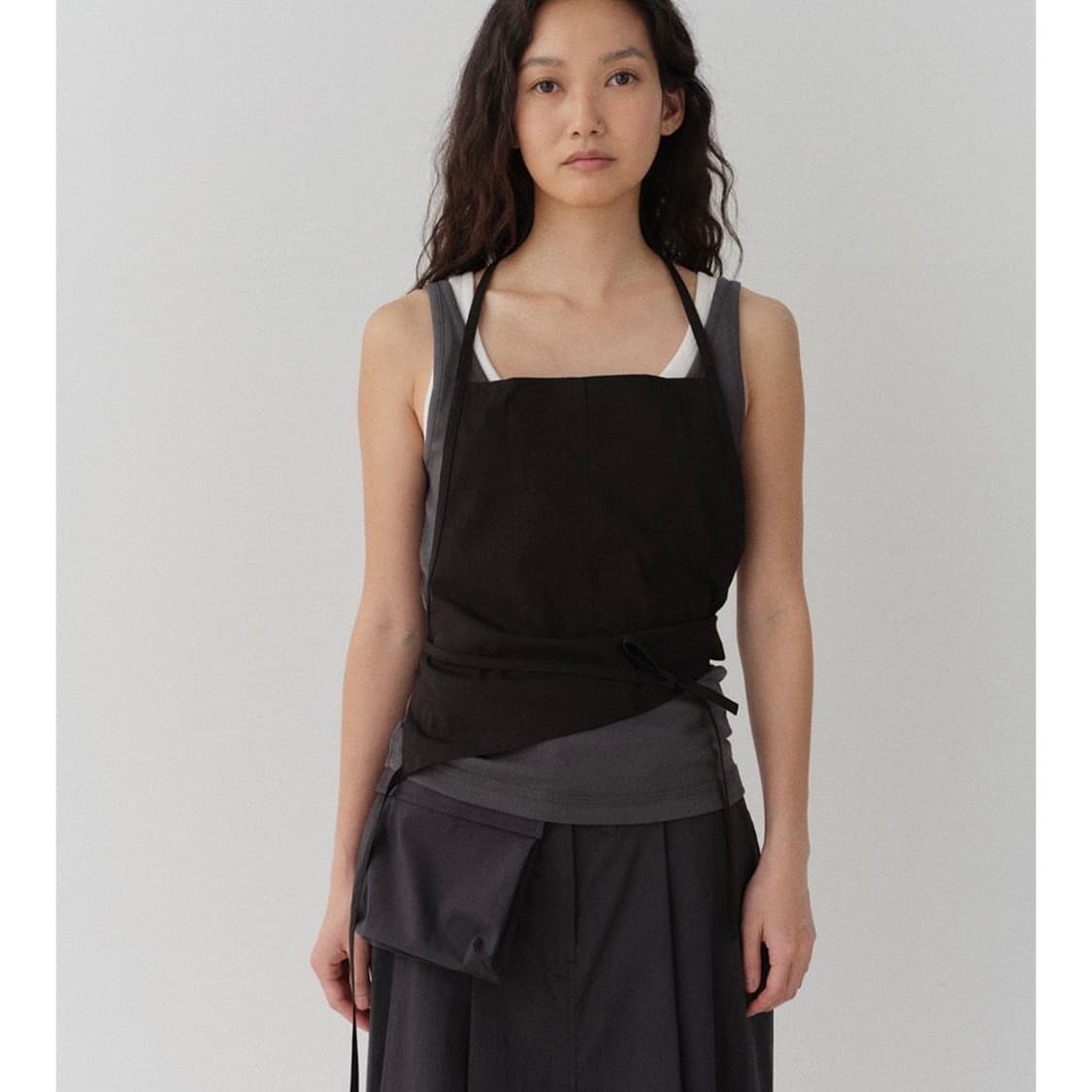 코르뷔 뷔스티에 블랙 courbui apron bustier 상품이미지2
