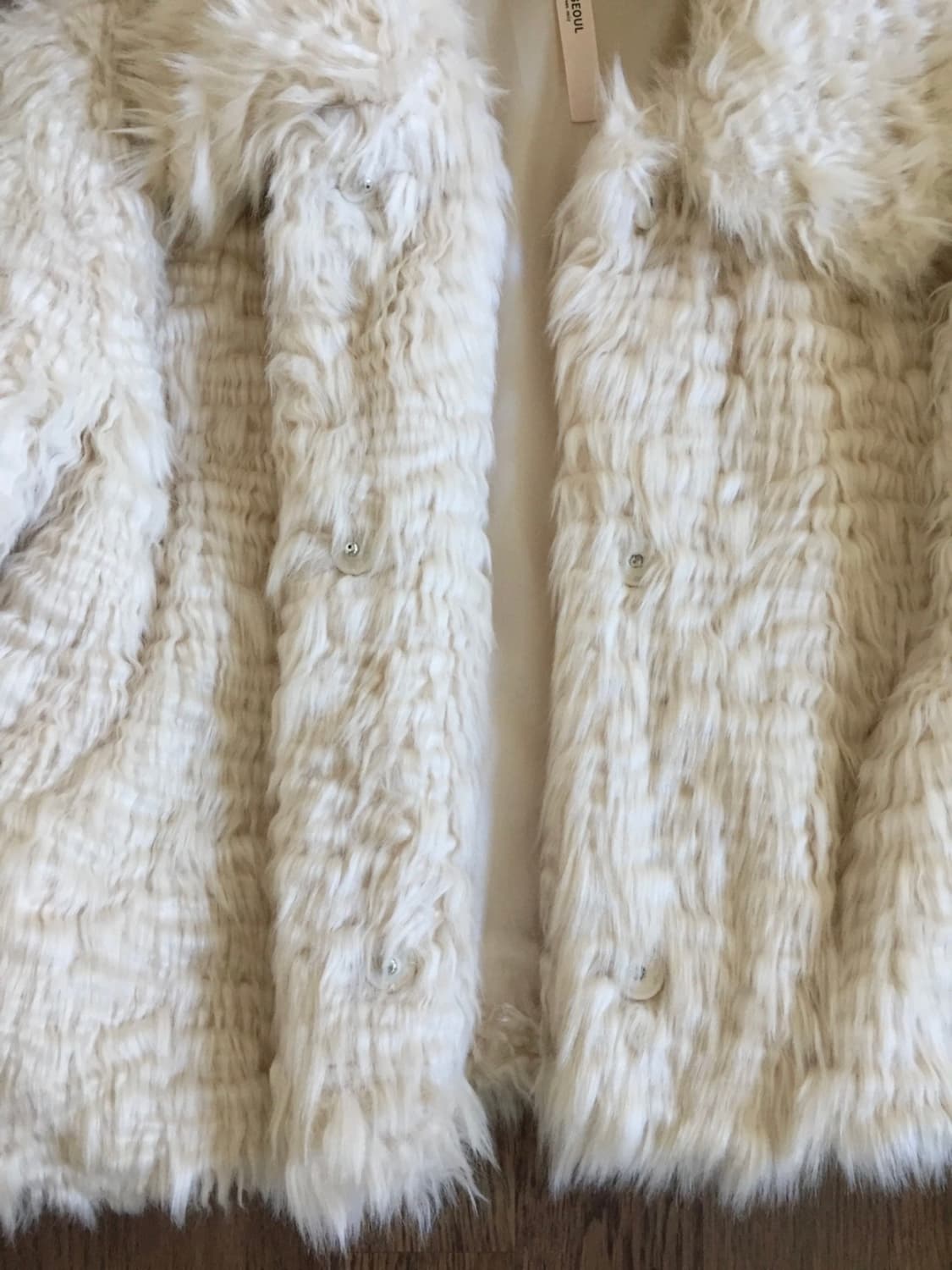 아이보리 부클 퍼자켓 fur jacket 상품이미지4