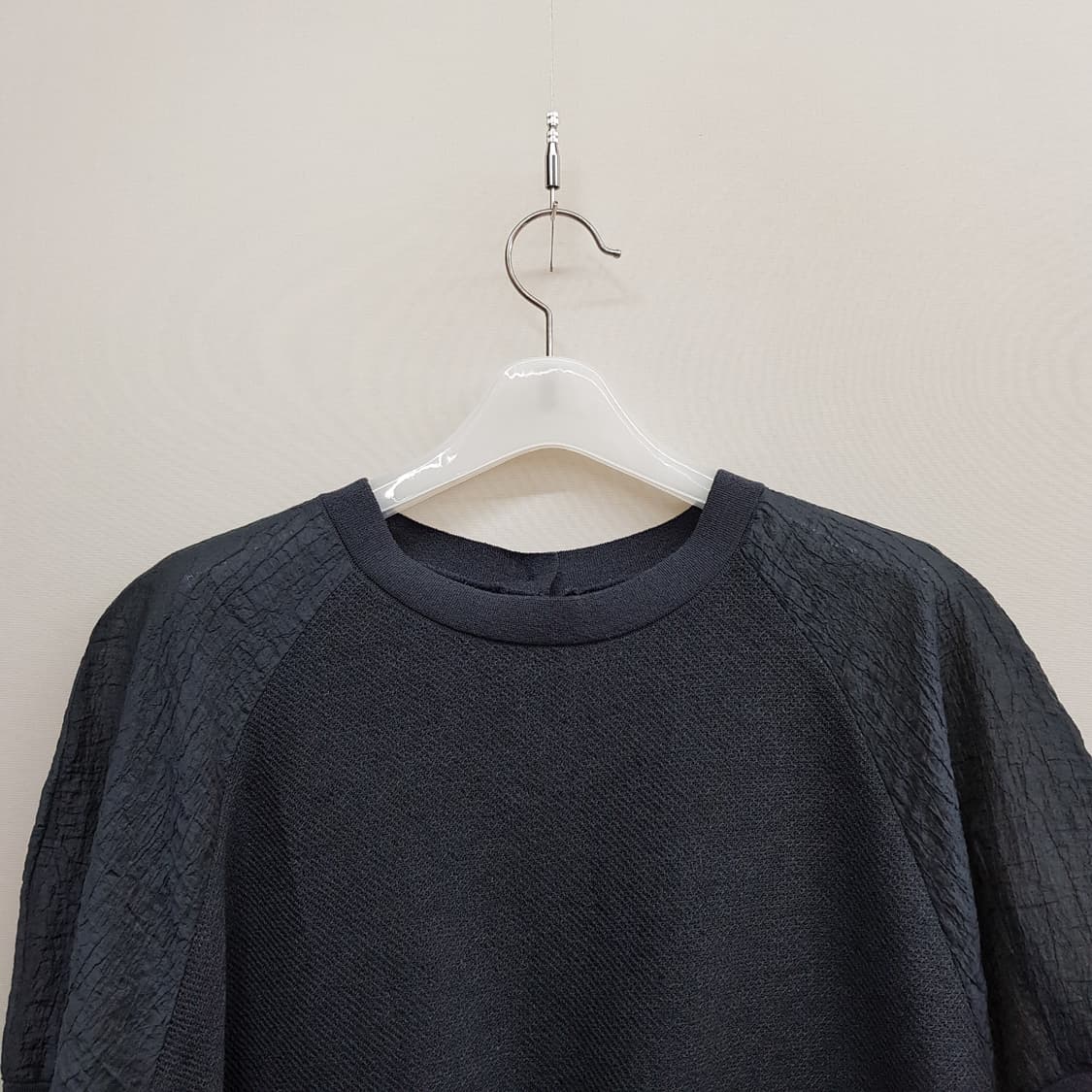 한섬 SJSJ 2022 배색 레이어드 반팔 니트 F사이즈 상품이미지2