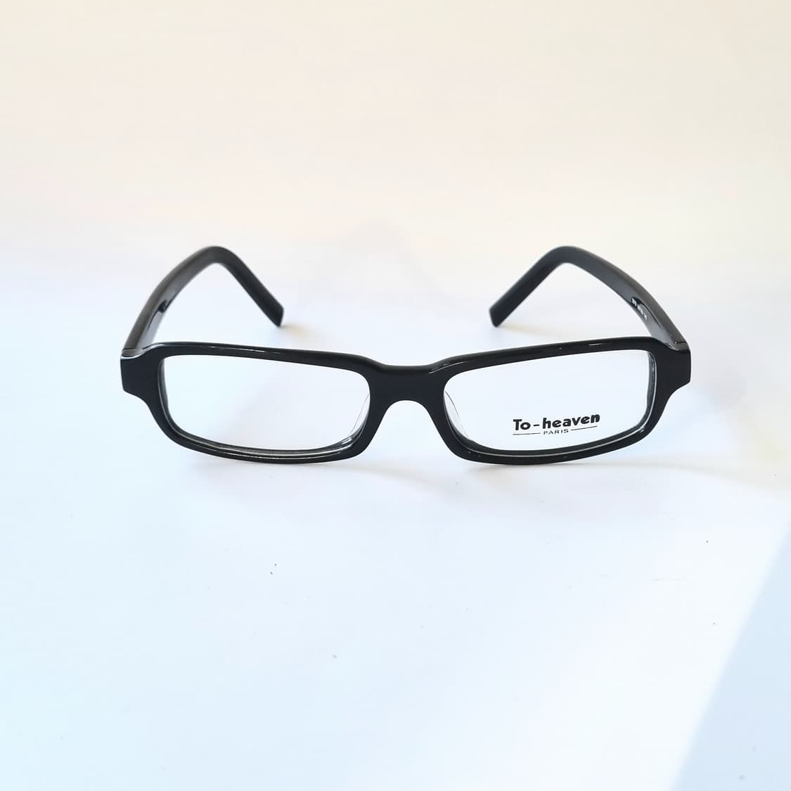 데드스탁 블랙 스퀘어 뿔테  빈티지 안경테 상품이미지3