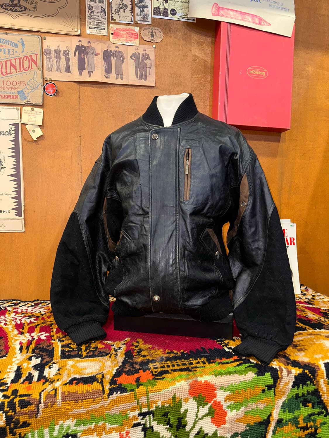 ( L-XL ) 가죽자켓 레더자켓 항공점퍼 항공자켓 빈티지가죽 양가죽 상품이미지1