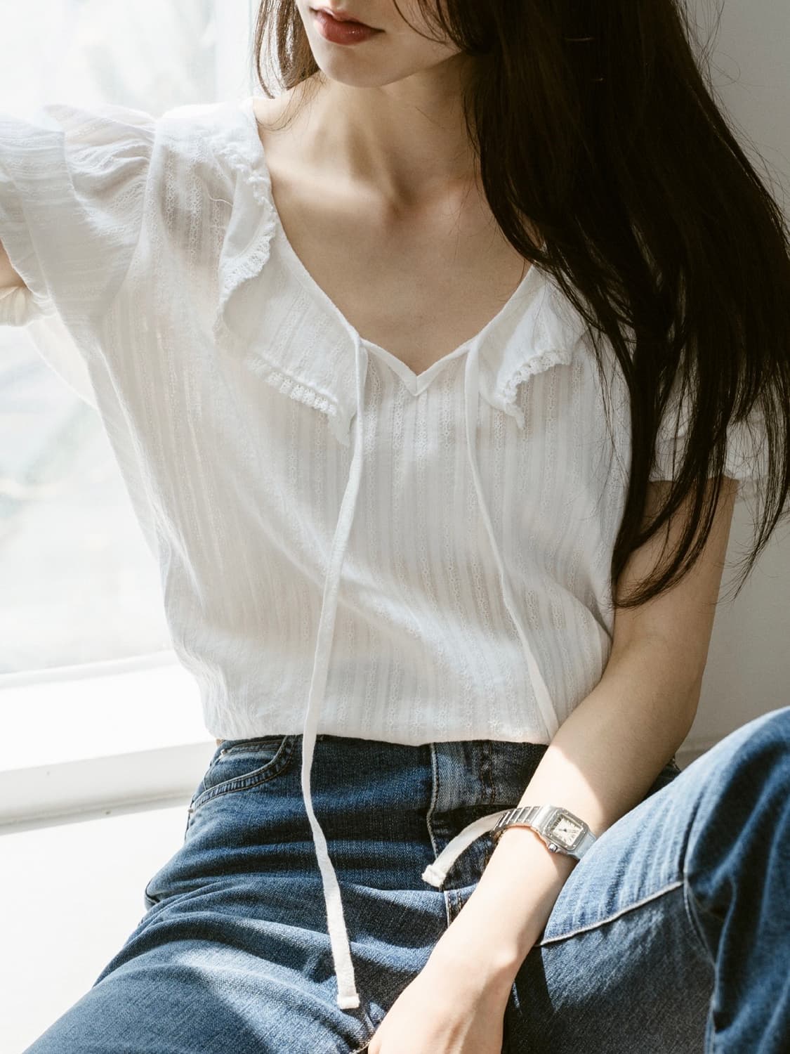(새상품) Salthe 스앨더 빈티지 레이스 블라우스 상품이미지1