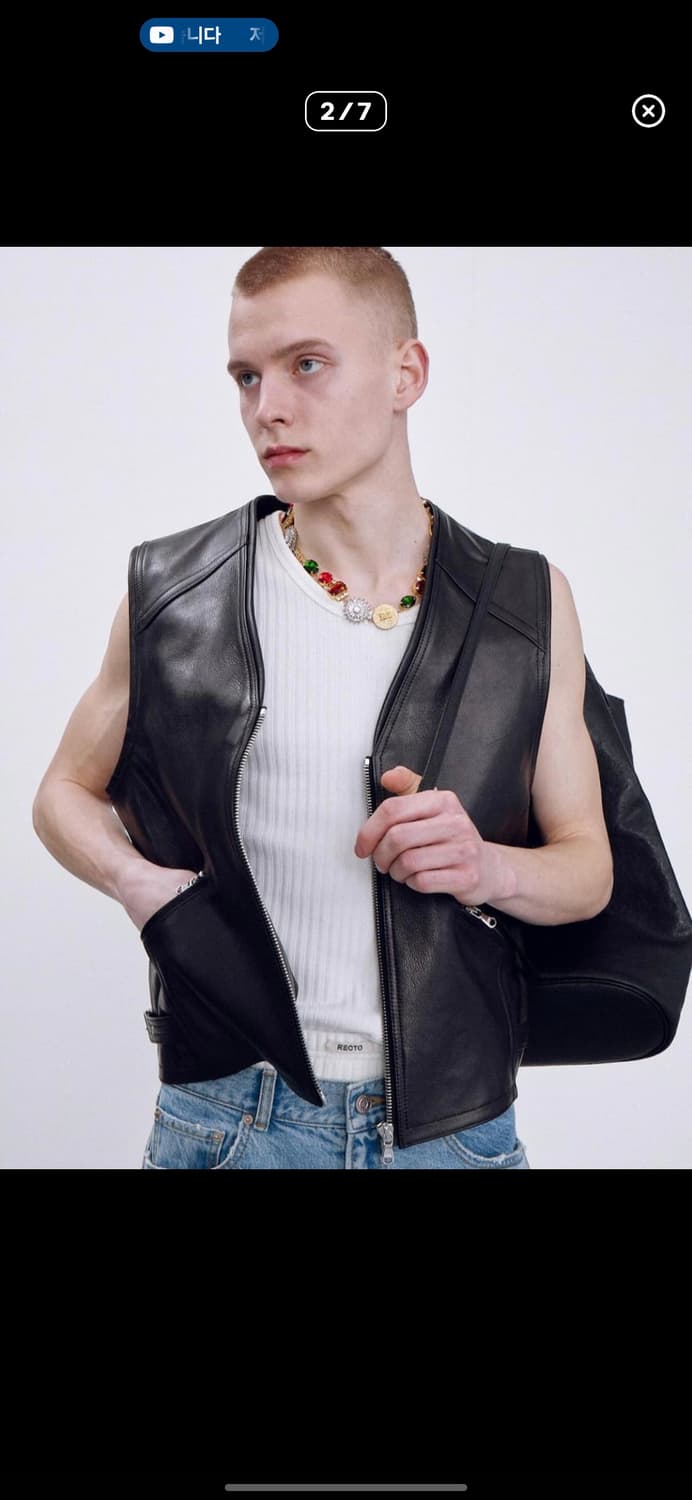 렉토 자카드 로고 슬리브리스(M 사이즈) 상품이미지1