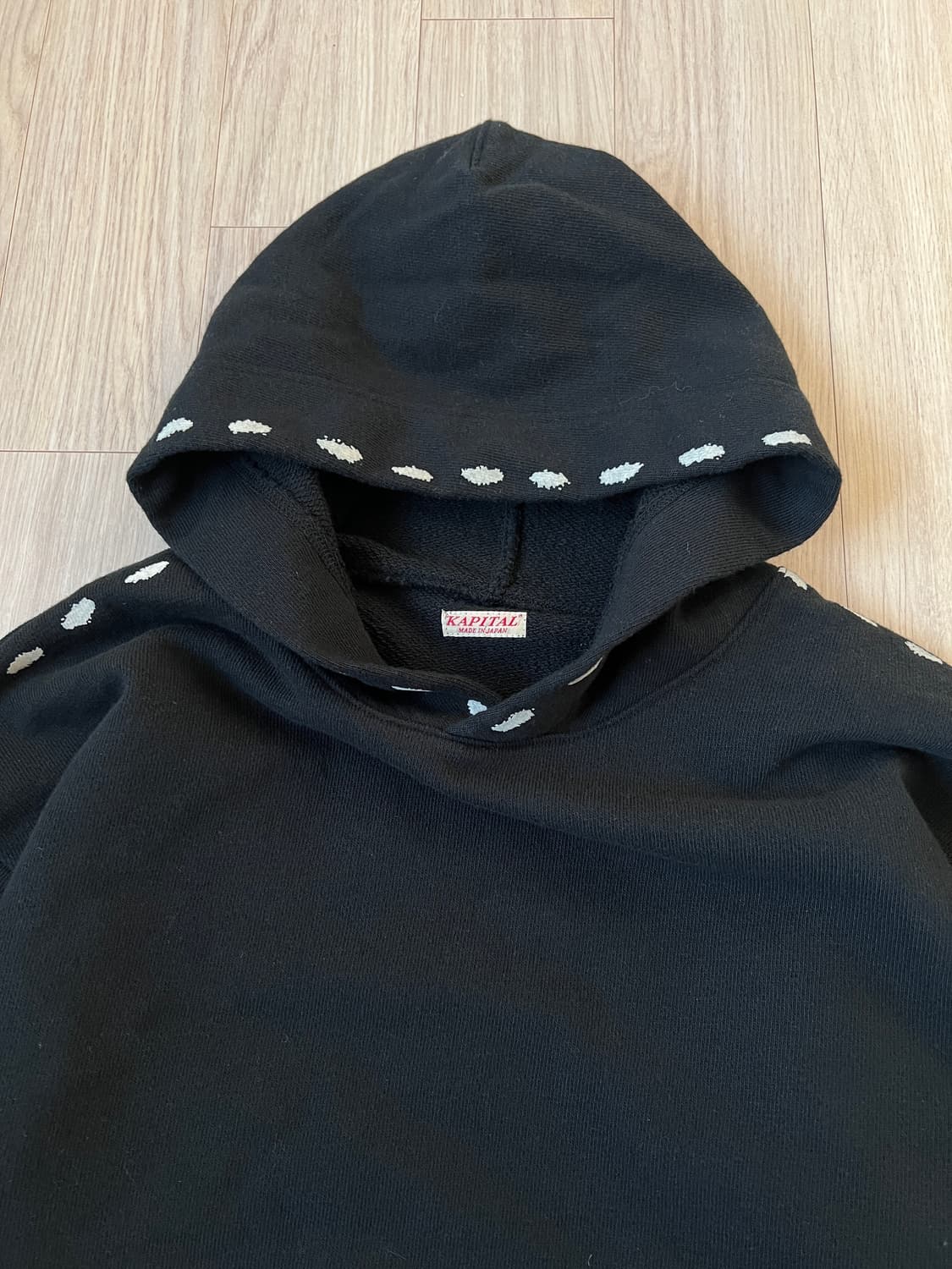 Kapital 플리스 마리오네트 후드 스웨트셔츠 블랙 상품이미지2