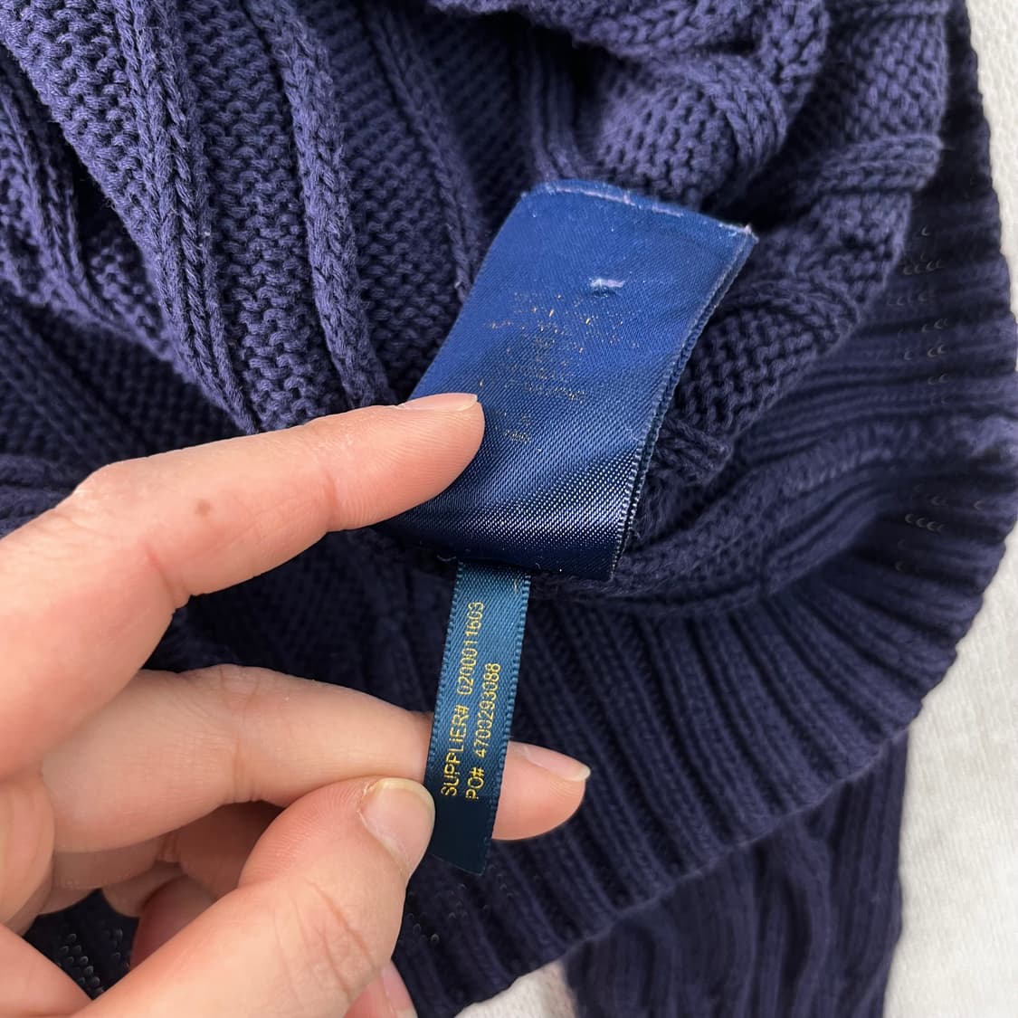 W 95 폴로랄프로렌 꽈배기 브이넥 니트 상품이미지6