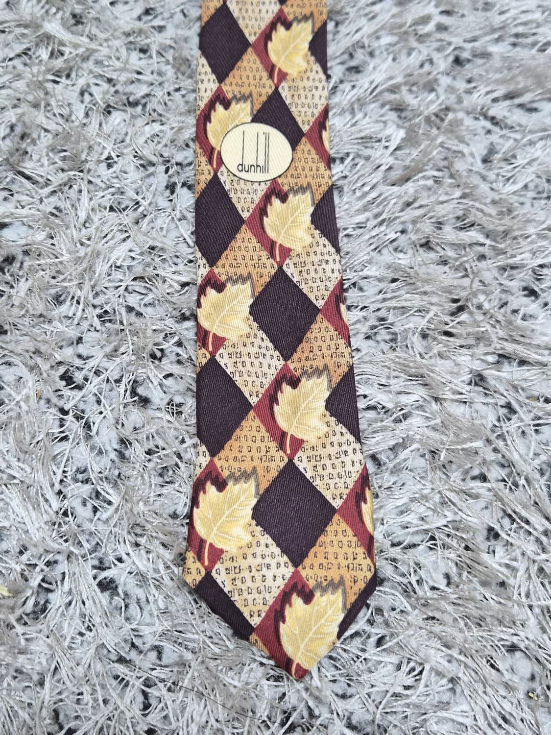 던힐Dunhill 낙엽 패턴 넥타이 Free - N54 상품이미지7