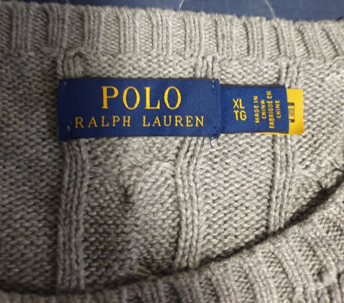 폴로랄프로렌 클래식 케이블 코튼100% 라운드넥 니트 그레이 (XL) 상품이미지4