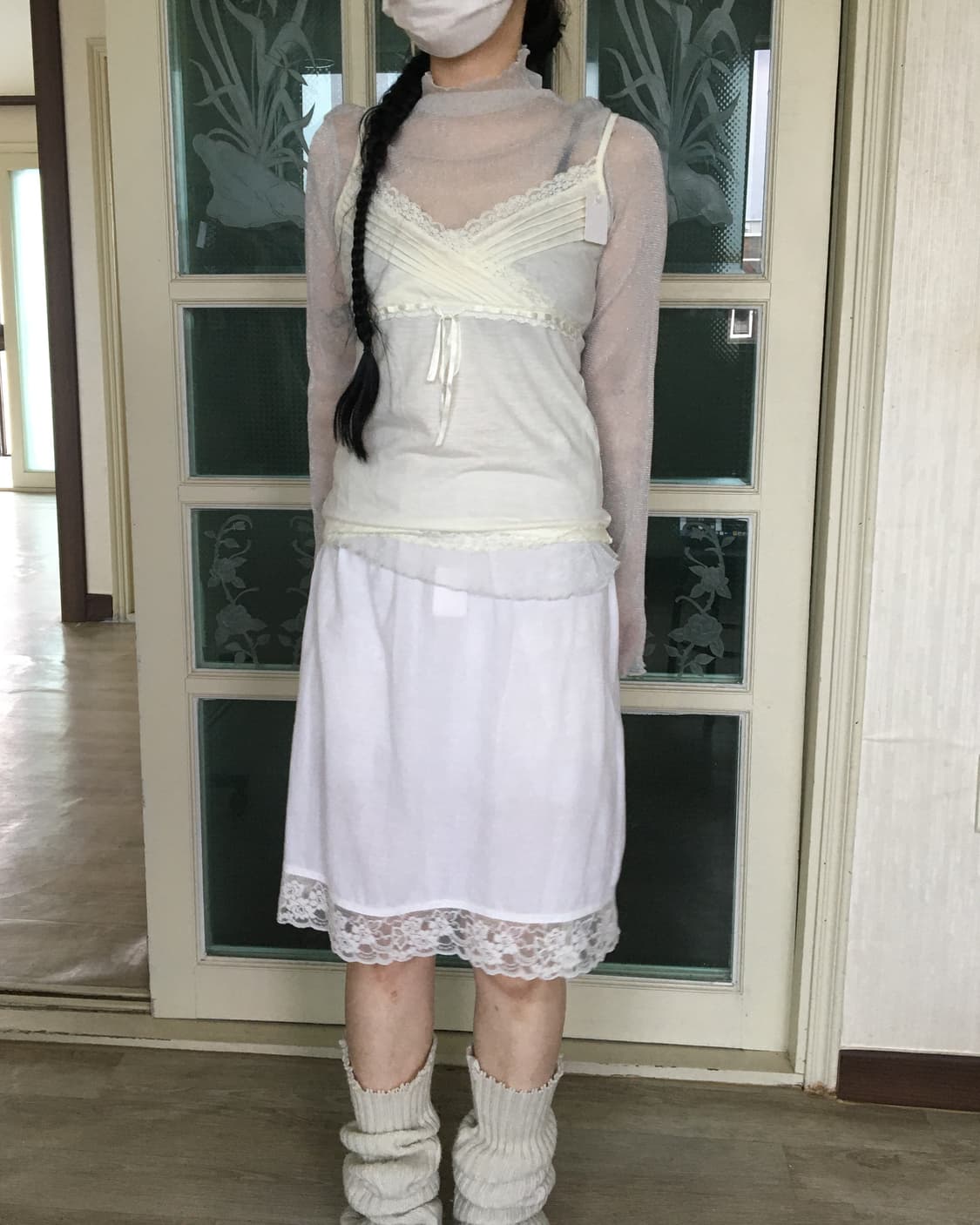 Lace trimming sleeveless 상품이미지5