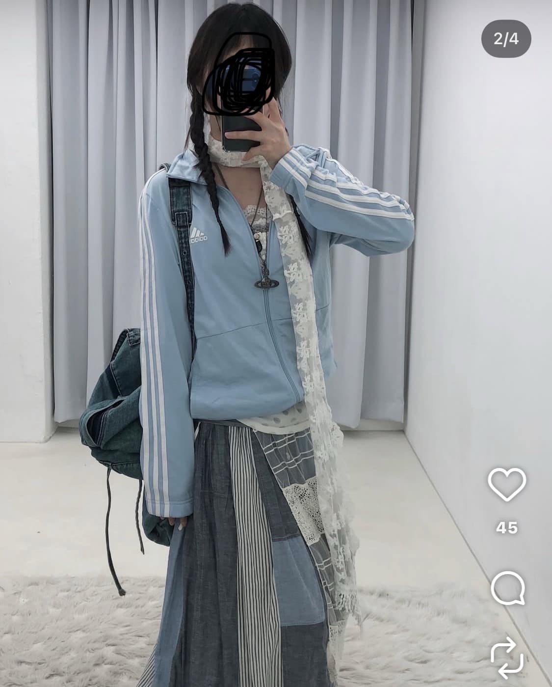 선가든파티 미라이클립 빈티지 아디다스 코디 세트 상품이미지1