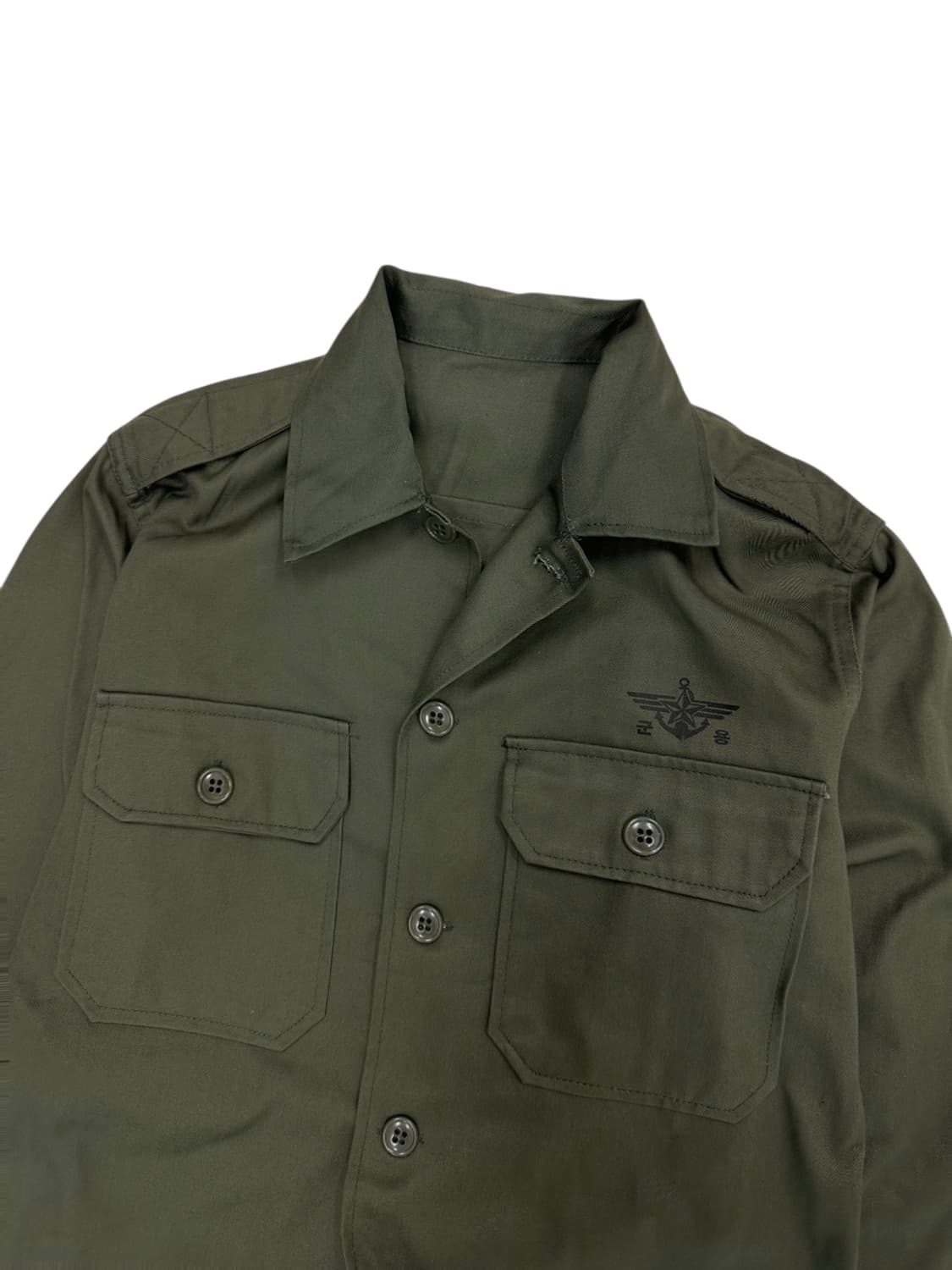 90s 한국군 퍼티그셔츠 카키 (90~95) 상품이미지2