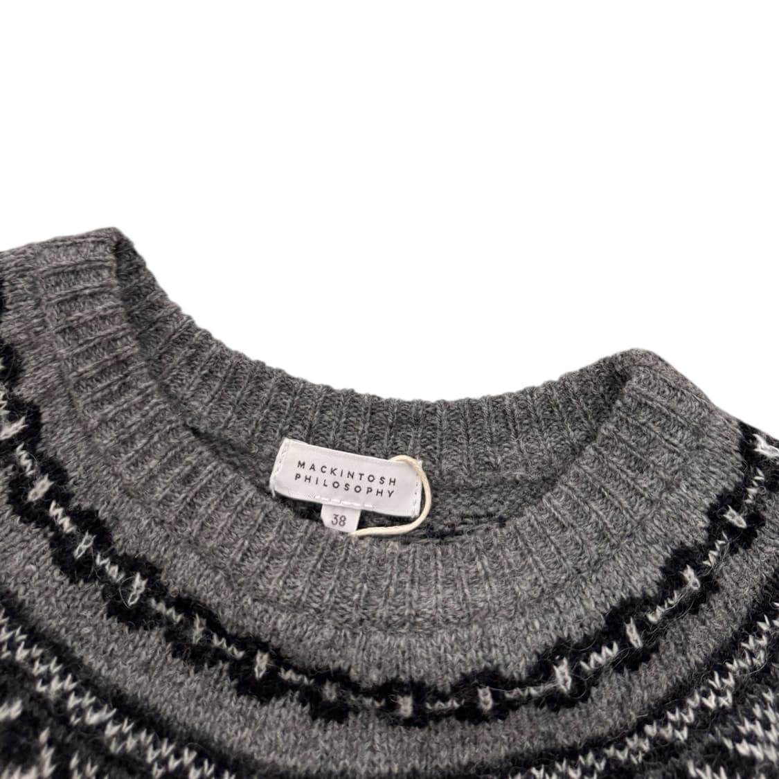 MACKINTOSH PHILOSOPHY 노르딕 울 니트 스웨터 그레이 상품이미지6
