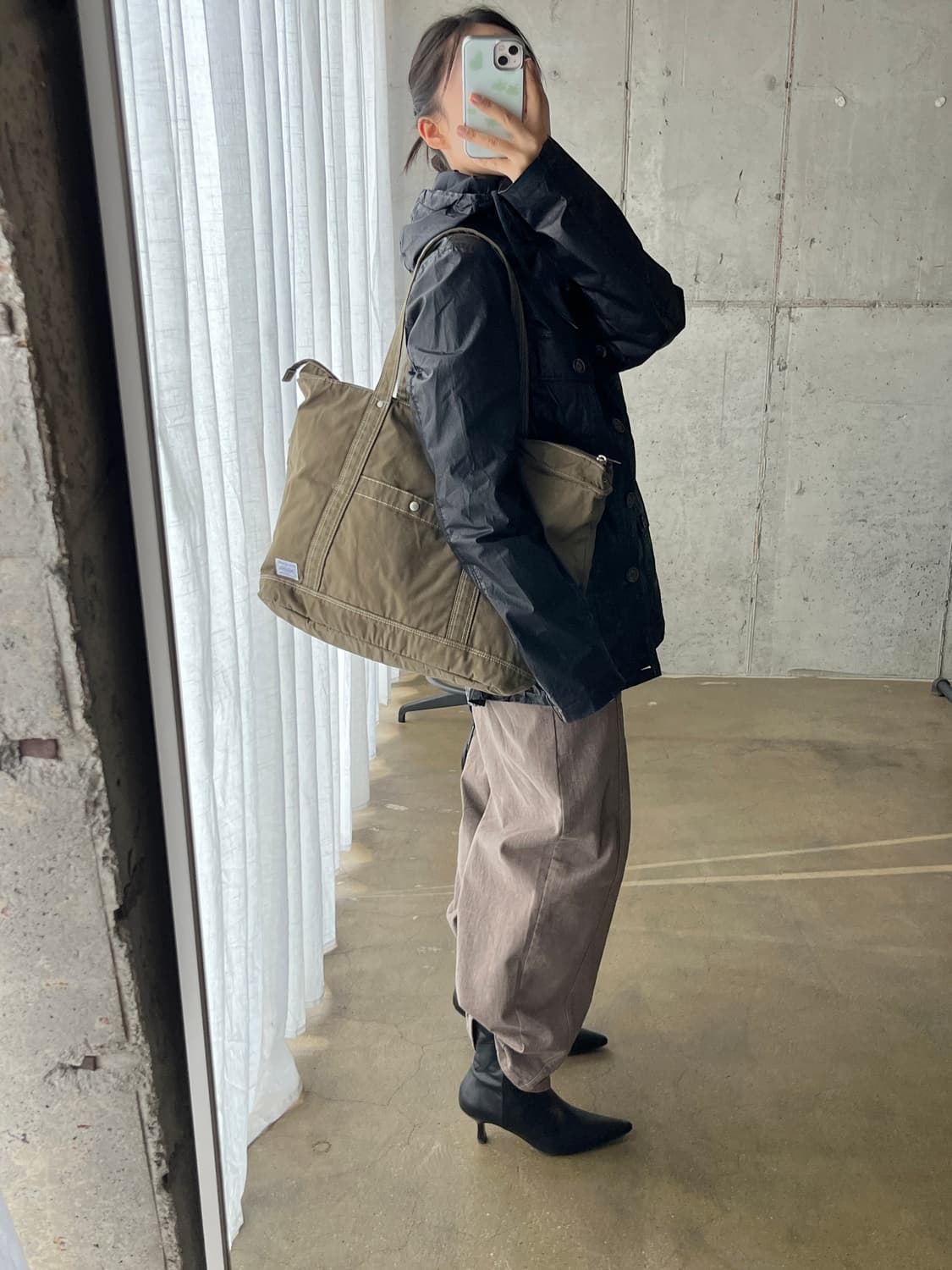 Porter 포터 스티치 코튼 쇼퍼백 상품이미지3