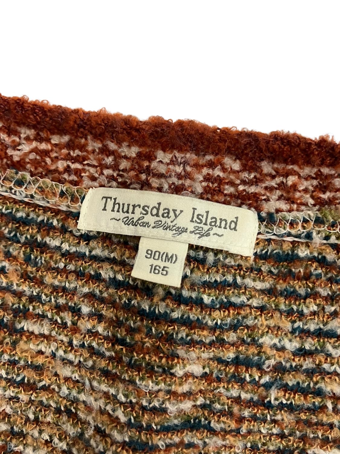 써스데이 아일랜드 패턴 니트 가디건 90 상품이미지3