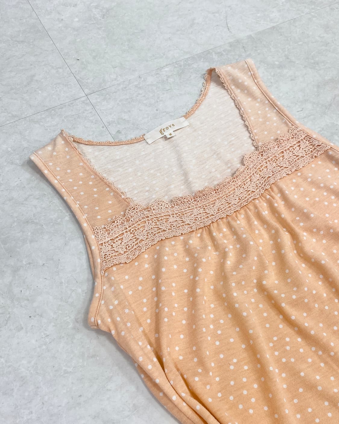 GROVE Polka Dot Lace Sleeveless 상품이미지4