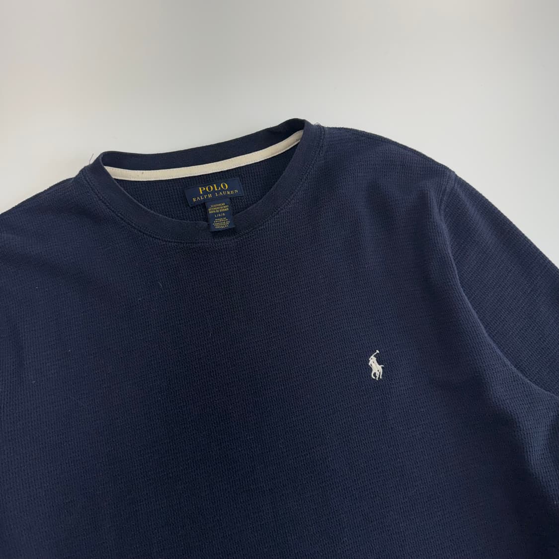 Polo 폴로 화이트 포니 네이비 와플 니트 상품이미지4