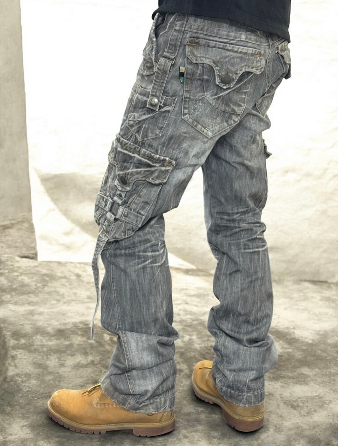 Y2K 스톤워싱 데님팬츠 상품이미지3