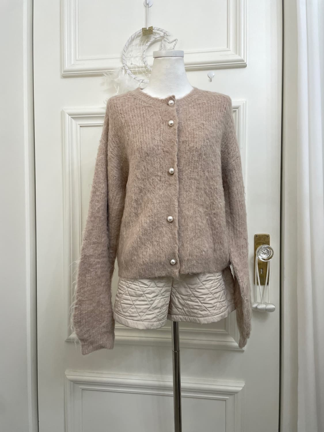 beige basic  padding short pants(size-L) 상품이미지6