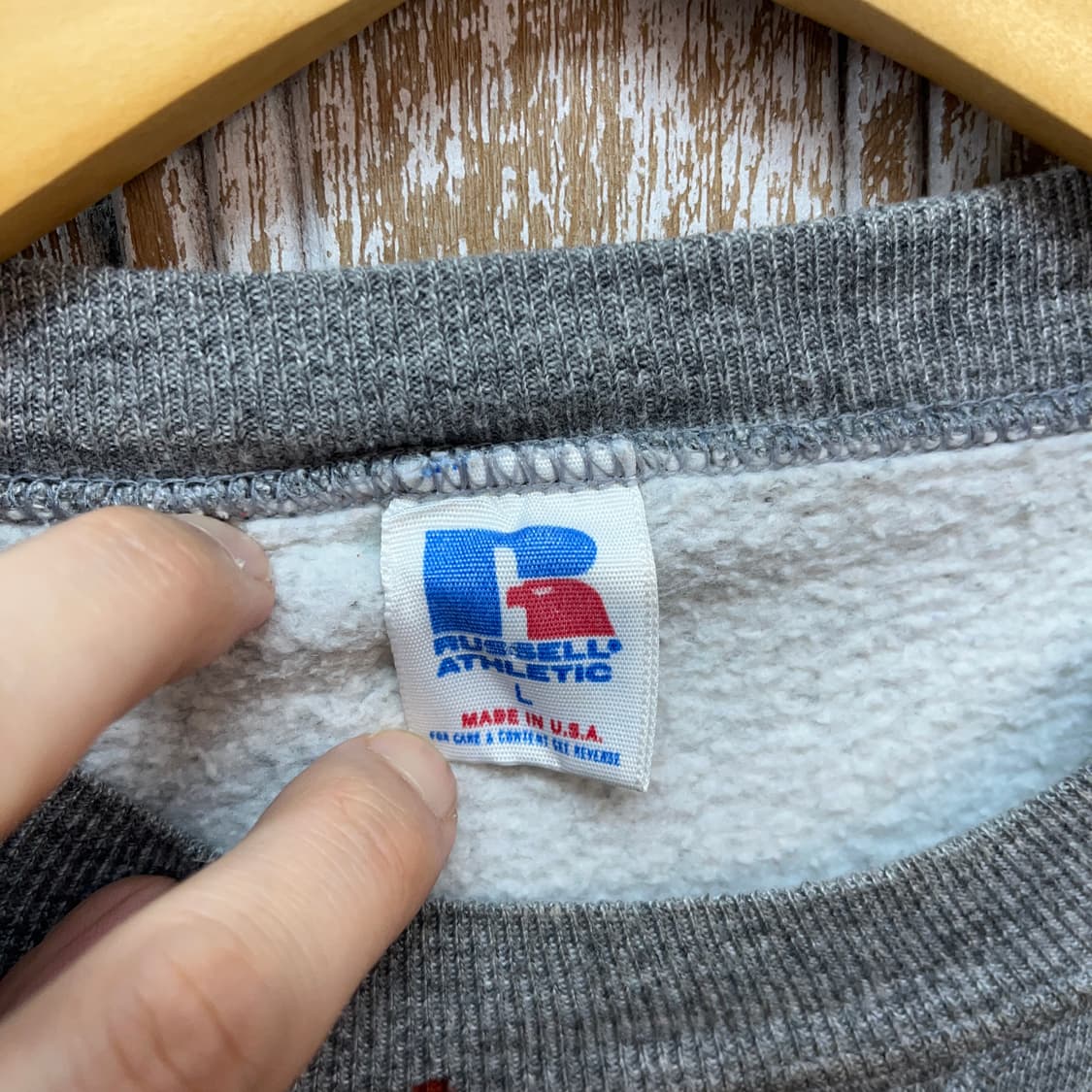 [L] 러셀 MADE IN USA 커스텀 스플래터 크루넥 스웻셔츠 상품이미지9