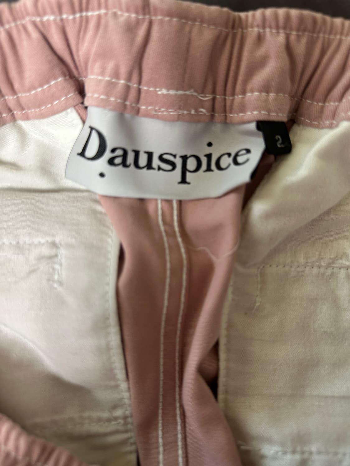dauspice 코튼 카고 팬츠 핑크 상품이미지3