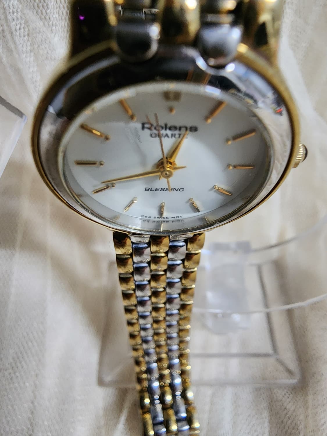 Rolens 로렌스 금장 콤비 여성 시계 상품이미지5