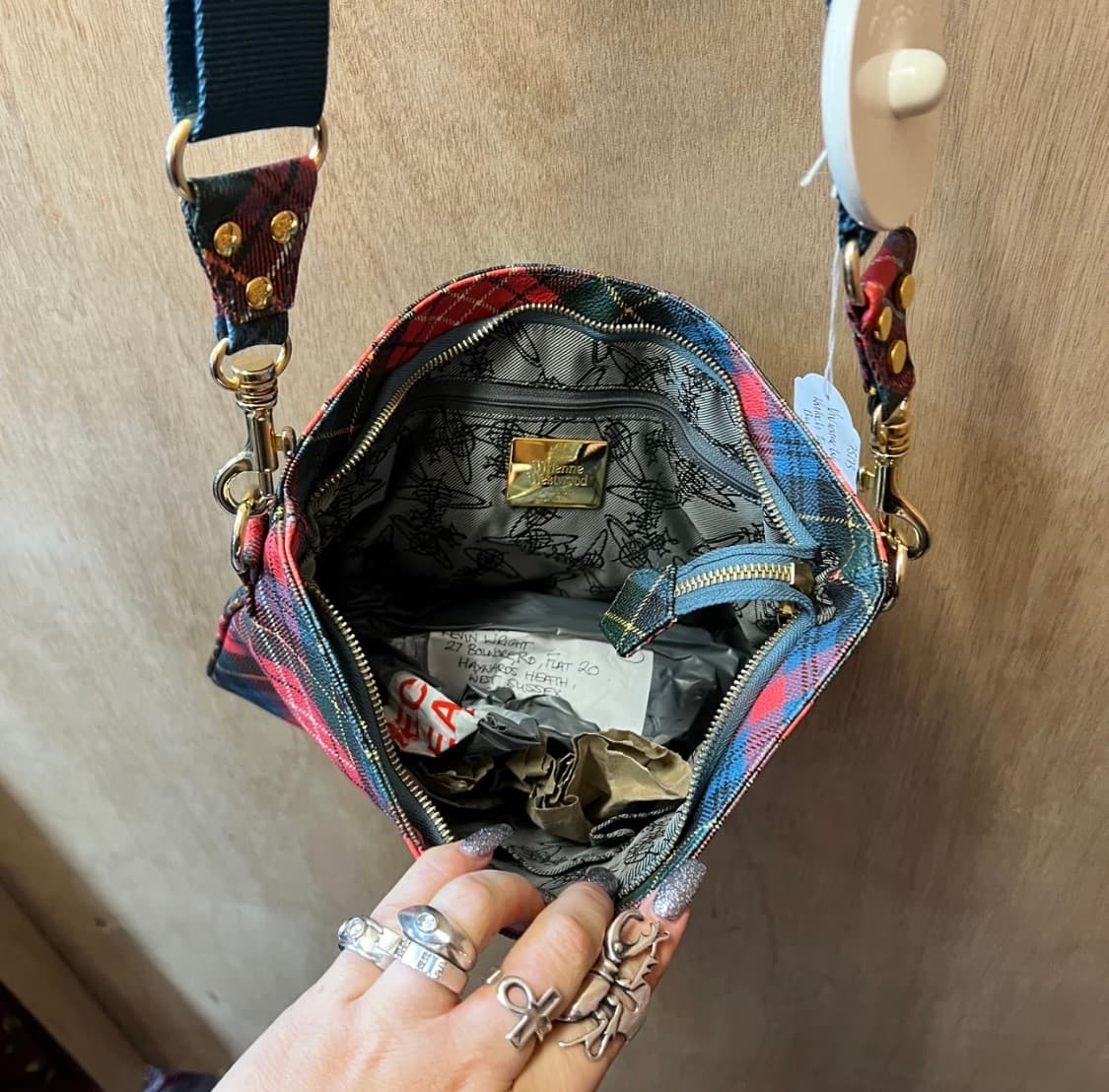 VIVIENNE WESTWOOD Tartan cross body bag 상품이미지1