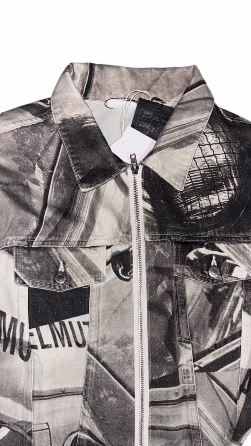 Helmut Lang Cuffed Printed Denim Jacket 상품이미지3