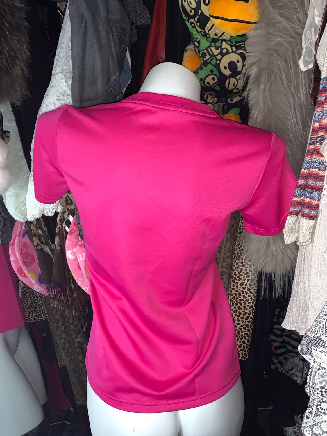 르꼬끄 y2k 핫핑크 스포츠 반팔 상품이미지2