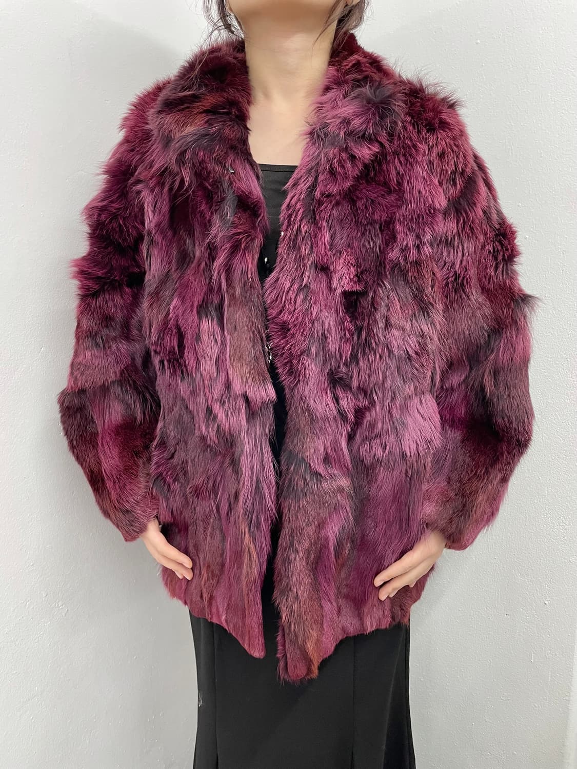 사가폭스 버건디 폭스 퍼자켓 상품이미지2