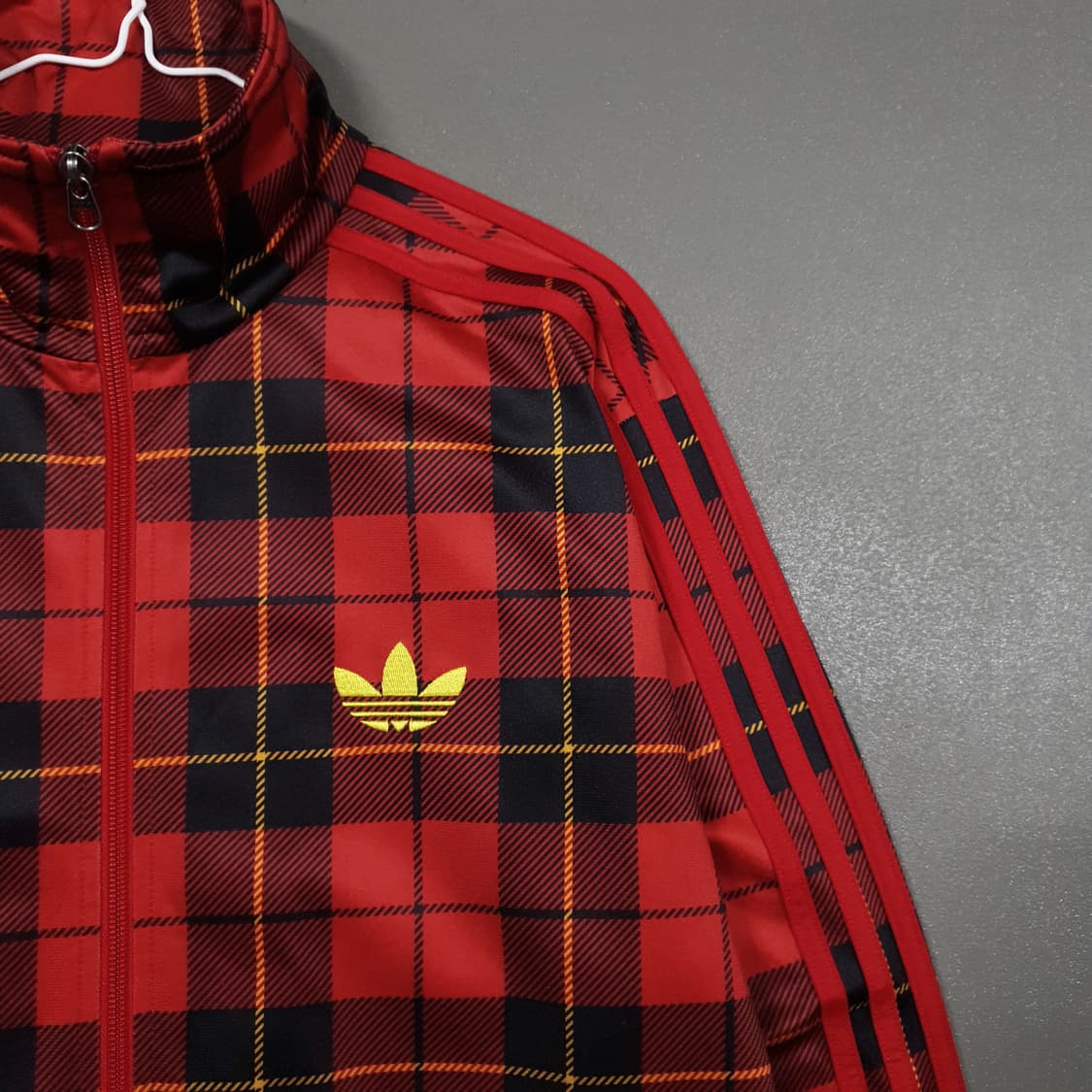 아디다스 유로파 희귀 대장급 파이어버드 타탄 체크 버팔로 트랙탑 져지 상품이미지2