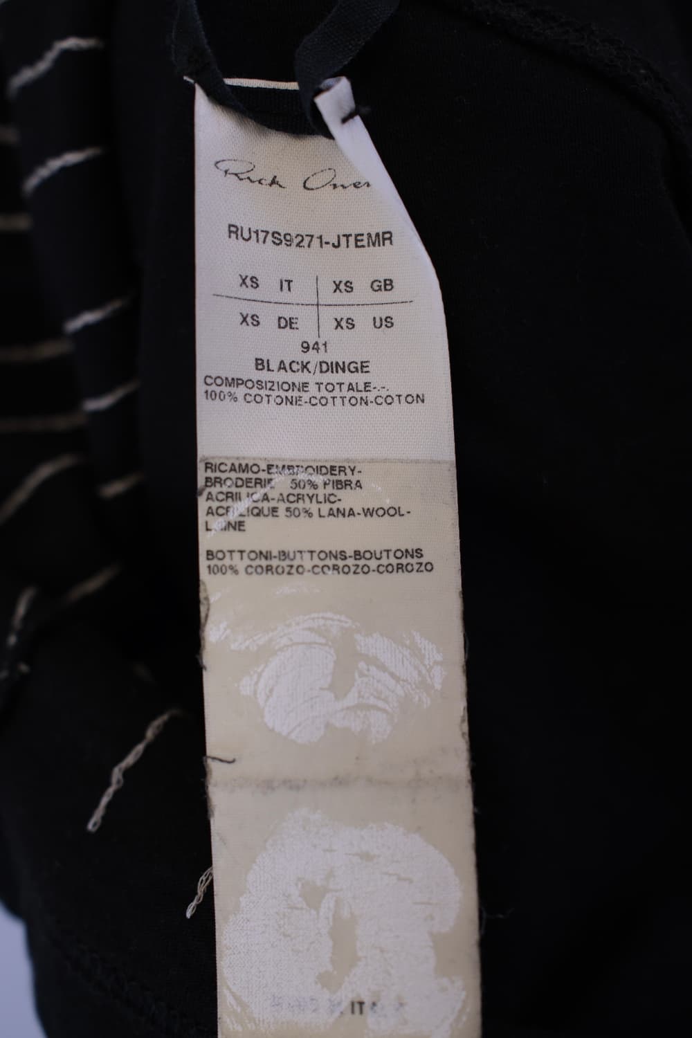 릭오웬스 17SS Ray High Neck Short Sleeve 티셔츠 상품이미지3