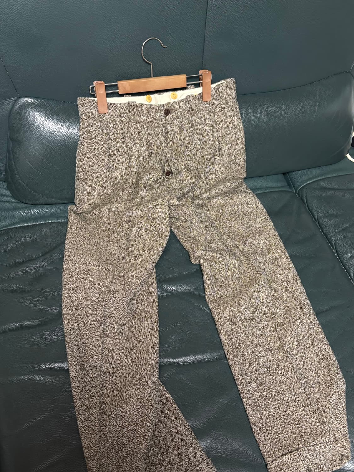 [32] 타이가타카하시 lot 201 울 워크트라우저 멜란지브라운 상품이미지3