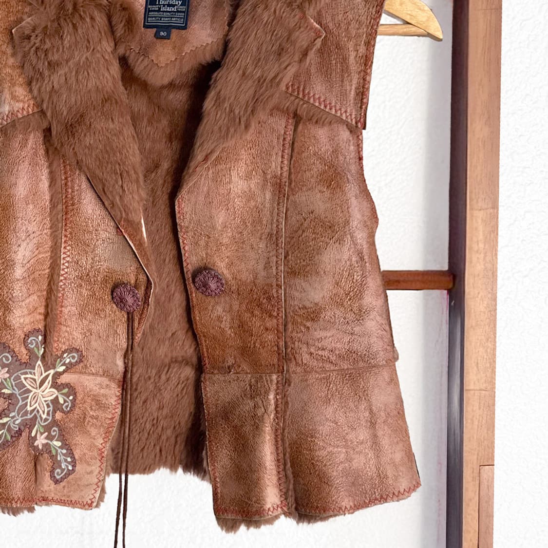 [THURSDAY ISLAND] 초원 앤티크 시어링 베스트 상품이미지3