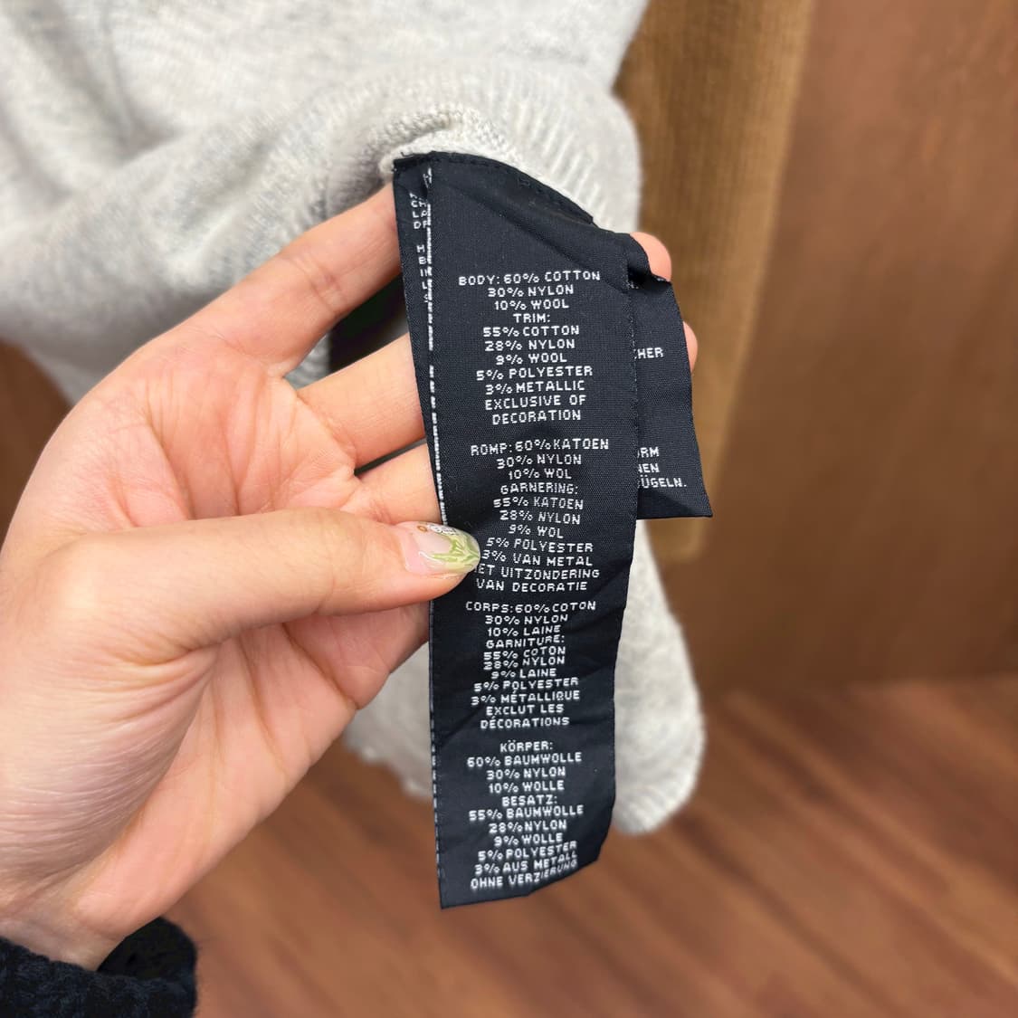 할리데이비슨 모크넥 긴팔 니트 엠블럼 자수 로고 패치 배색 디테일 그레이 상품이미지8