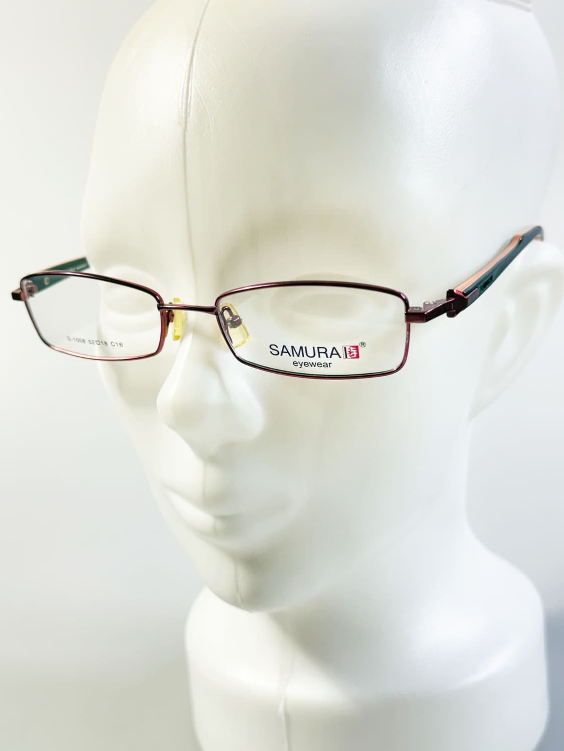SAMURAI EYEWEAR 버건디 슬림 스퀘어 메탈 빈티지 안경 상품이미지8