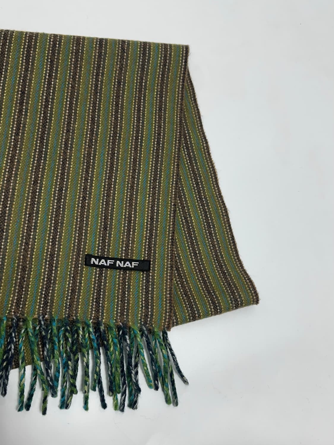 naf naf 모 스트라이프 머플러 made in japan 일본빈티지 상품이미지3